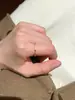 Anillo Frosted de Estilo Dulce Simple Nuevo Moda para Mujer Sentido de Alta Gama Temperamento Personalidad Anillo de Dedo Abierto Ajustable Mujer