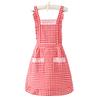 Delantal de Moda para Mujer, Delantal de Cocina Transpirable para Cocinar, Delantal Estilo Princesa Coreana, Elegante Bata de Trabajo con Cuello de Muñeca
