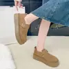 Estilo Coreano Otoño/Invierno 2026 Nuevos Zapatos Individuales Birkenstock de Suela Gruesa Color Marrón Retro Cómodos Versátiles Aumentan la Altura También Pueden Ser Usados por Personas Bajas