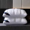 Almohada de Hotel Cinco Estrellas 48X74Cm Núcleo de Almohada Par para Hogar Sueño Profundo Almohada para el Cuello No se Colapsa Almohada Alta Venta al por Mayor