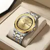Casaro Fashion Novo Relógio Masculino À Prova D'água Luminoso Business Calendário Duplo Quartzo Pulso Transmissão Ao Vivo Comércio Exterior Item Quente