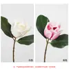 Flores de Magnolia Simuladas con Tacto Realista y Efecto Hidratante, Flores Artificiales para Decoración de Mesa de Sala de Estar, Ramos Decorativos, Arreglos Florales de Mano y Accesorios Florales