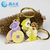 Pingente de chaveiro de metal personalizado criativo Adesivo de personagem de desenho animado Cola Gota Pingente de chaveiro de metal personalizado