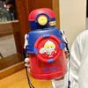 Copo térmico infantil do Ultraman para meninos que vão à escola, garrafa de água de aço inoxidável 316 de grau alimentício para bebês com canudo para alunos do ensino fundamental