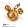Calientes nuevos accesorios de joyería diy pequeña libélula oso incrustado circón acero inoxidable chapado oro 18K colgante collar mujeres