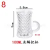 Taza con asa de cristal engrosado taza de café americana en relieve platillo juego de tazas de té negro turco resistente al calor taza de té exquisita
