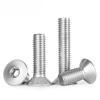 Tornillo de cabeza avellanada hexagonal de acero inoxidable 201, tornillo de cabeza plana, tornillo de copa plana M3M4M5M6M8M10