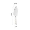 Juego de pala y cuchillo para pastel de bodas de acero inoxidable 430 con mango de cerámica de perla, alto valor de color, para hornear, pala para pizza