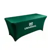 Funda de mesa elástica con espalda descubierta, mantel, funda de mesa rectangular práctica, stand de exposición, actividad, mantel elástico para exteriores