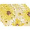 Dropshipping Transfronterizo Jit Manteles de Lino con Estampado Floral de Limón Textiles para el Hogar Mesa de Comedor Hotel Manteles Estilo Occidental Posavasos