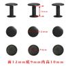 Comercio exterior transfronterizo hebilla larga en forma de I de talle alto hebilla para zapatos con agujeros DIY hebilla inferior hebilla larga para joyería hebilla base PVC negro