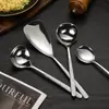 Acero Inoxidable 304 Elegante Patrón de Tela Cuchillo Tenedor Cuchara Hotel Hogar Vajilla Creativo Patrón de Martillo Cuchara Pública Cuchara de Servicio Concha para Sopa