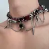 Copos de Nieve Navideños Peluche Copo de Nieve Collar de Perlas para Mujer, Collar Peludo Estilo Hada Otoño e Invierno, Cadena de Clavícula de Gama Alta Cadena para el Cuello