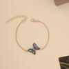 Collar de Mariposa con Gradiente Multicolor Estilo Transfronterizo para Mujer, Collar de Moda Personalizado, Cadena Sencilla y Moderna para Clavícula N822