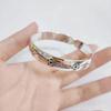 Pulsera vintage de plata tailandesa negra de moda diez ciruelas para mujer pulsera abierta de ciruela aleación plateada joyería al por mayor