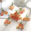 L Ramo de Flores Artificiales de 4 Piezas Materiales Hechos a Mano DIY Hortensia Accesorios para el Cabello de Novia Ramo Pequeño de Flores Falsas