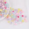Estilo mixto transparente 3D conejo estrella acrílico cuentas centro perforado DIY hecho a mano liga para el pelo pulsera material accesorios