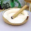 Cama de Gato de Ratán, Esterilla para Dormir de Gato, Esterilla de Verano, Cama Resistente al Desgaste Tejida de Paja para Mascotas, Rascador para Gatos, Esterilla Integrada para Mascotas