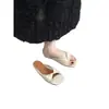 Primeiro Encontro com as Sandálias Baixas Pretas Estilo Francês para Mulheres, Adequadas para o Verão, com um Toque de Design Coreano, Tamanho Pequeno