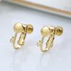 Brincos DIY de moda acessórios de joias banhados a cobre ouro real 18K sem furo na orelha conversor clipe de orelha de parafuso ajustável indolor