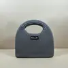 Bolso de Punto con Patrón de Diamantes, Bolso de Mano Tejido Fly-Knit Personalizado para Mujer, Bolso de Mano de Hilo de Invierno, Bolso Portátil, Estilo Nicho Coreano