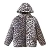 Superventas Transfronterizo de AliExpress Primavera 2026 Nuevo Versátil Moderno Casual Chaqueta de Algodón con Estampado de Leopardo y Gorro Desmontable