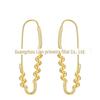 18K banhado a ouro latão estilo europeu e americano moda torcida espiral pino personalidade nicho ins estilo brincos E201223