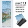 Gamuza Caucho Antideslizante Ultra Delgada Estilo Pintura al Óleo Toalla para Esterilla de Yoga Gamuza Profesional Plegable Portátil Esterilla de Viaje