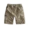 Pantalones Cortos de Trabajo Ligeros de Verano para Hombre, Corte Holgado, Sin Estirar, Ligeros, Deportivos, Bolsillos Múltiples, Casual, de Longitud Media, Negro