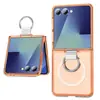 Transfronteiriço Samsung Zflip 20% de Desconto Capa de Celular Glitter Zflip7 Capa Magnética com Suporte de Anel Fábrica de Origem Capa Protetora