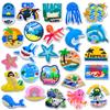 Série Praia de Verão Tamanco Acessórios DIY Charms de Sapato de Borracha Macia Pvc Acessórios para Bolsa de Praia Ornamentos de Flores Fivelas de Sapato de Jardim