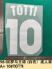 98-00 Roma Local (Blanco) Kit Adulto A+ 10# Camiseta TOTTI Números Letras Transferencia Térmica Número Caliente