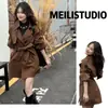 Gabardina de otoño para mujer, estilo nuevo, talla petite, versión coreana, diseño elegante y con estilo