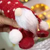 Decoraciones de Muñecas Navideñas Transfronterizas Tienda de Muñecas Tejidas Adornos para Escaparates Postura Sentada Sombrero Curvo Papá Noel Regalo para Niños