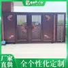 Puerta Plegable Colgante Sin Rieles de Aleación de Aluminio Casa Valla Exterior Puerta de Garaje Patio Puerta Inteligente Control Remoto Personalización