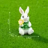 Nuevo producto transfronterizo: adorable figura de conejito de Pascua, linda muñeca de conejito, accesorios de decoración DIY, adornos mini colgantes