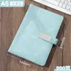 Bloco de Notas A5 para Reuniões e Trabalho com Capa Espessa, Caderno com Fecho para Anotações Diárias de Escritório, Logotipo Imprimível