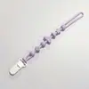 Clipe de chupeta de silicone anti-queda para bebê, corrente de chupeta de grau alimentício, alça para pendurar no carrinho de bebê e alça para carregar brinquedos - personalizável