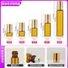 Frascos Roll-On 1ml 2ml 3ml 10ml Frascos Dispensadores de Perfume, Frascos de Vidro Marrom à Prova de Luz para Amostras de Óleo Essencial