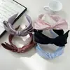 Diadema Grande con Lazo para Mujer, Estilo Dulce Coreano, Diadema de Tela de Color Sólido, Borde Ancho, Pinza para el Cabello Simple y Elegante