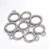 En Stock Broche de Resorte Redondo de Metal, Llavero de Anilla de Resorte de Aleación de Zinc, Anilla para Llavero de Correa de Bolso, Anilla Abierta