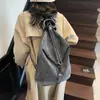 Mochila de Mujer Estilo Coreano de Nicho 2025 Nueva Bolso de Mezclilla Lavada de Gran Capacidad Mochila Cubo Personalizada de Moda