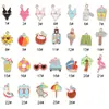 Serie de Playa de Verano Aleación Gota de Aceite Colgantes DIY Sombrilla Chanclas Gafas de Sol Pulsera Collar Materiales para Hacer