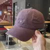 Gorra de Béisbol con Letra H, Algodón Lavado, Corona Profunda, Ala Ancha, Estilo Pareja, Sombrero de Sol para Hombre, Gorra Versátil Morada para Exteriores, Para Mujer