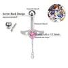 Comercio Electrónico Mayorista Transfronterizo Moda Personalizada Producto Nuevo Incrustado con Circonita Exquisita Forma de Alas de Ángel Piercing para Ombligo Joyería