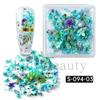 BELLEZA COMPLETA Transfronteriza Nuevo Monet Jardín Arte de Uñas Flores Secas Pétalos de Colores Mixtos Pequeñas Joyas Florales para Uñas
