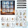 Amazon Transfronterizo Platino Navidad Pegatinas Estáticas Lujo Dibujos Animados Ángel Trineo Papá Noel PVC Pegatinas para Ventana