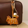 Pingente Cavalo Pônei Transfronteiriço Pingente de Carro Pingente de Chave Couro PU Rebite Novo Pingente de Bolsa Cavalo de Guerra Presente de Ano Novo