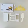 Caixa de presente com conjunto de louças de aniversário, conjunto de cinco peças, pratos de papel para padarias e confeitarias, combinação de talheres e pratos descartáveis