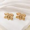Pendientes de Flor de Oro Hipoalergénicos, Elegantes y Únicos para Mujer, Clásicos Sencillos Nuevos Tachuelas de Flor de Acero Inoxidable